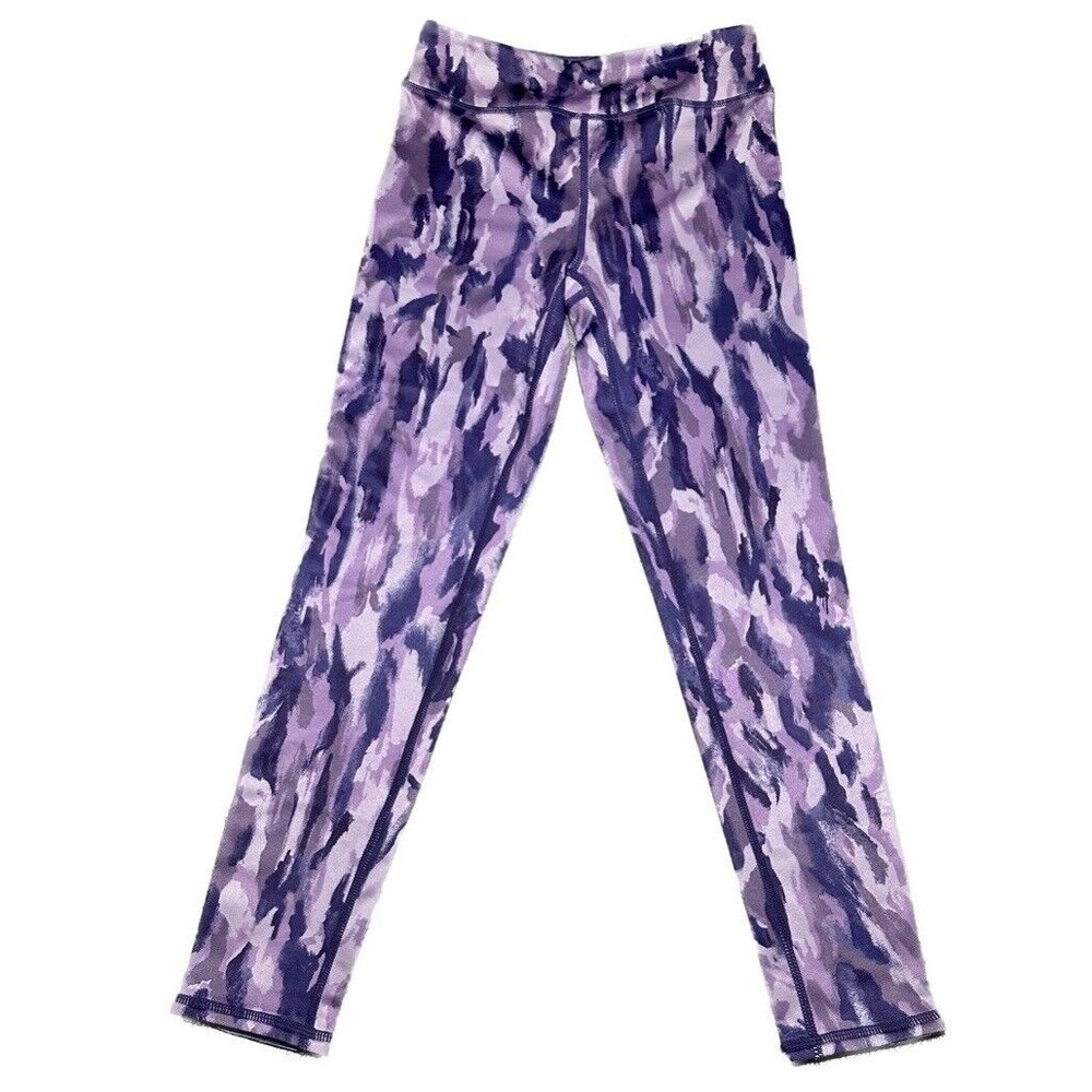 ZELLA RENEW PURPLE PRINT GIRLS Tie Dye LEGGINGS Size 10/12 NEW